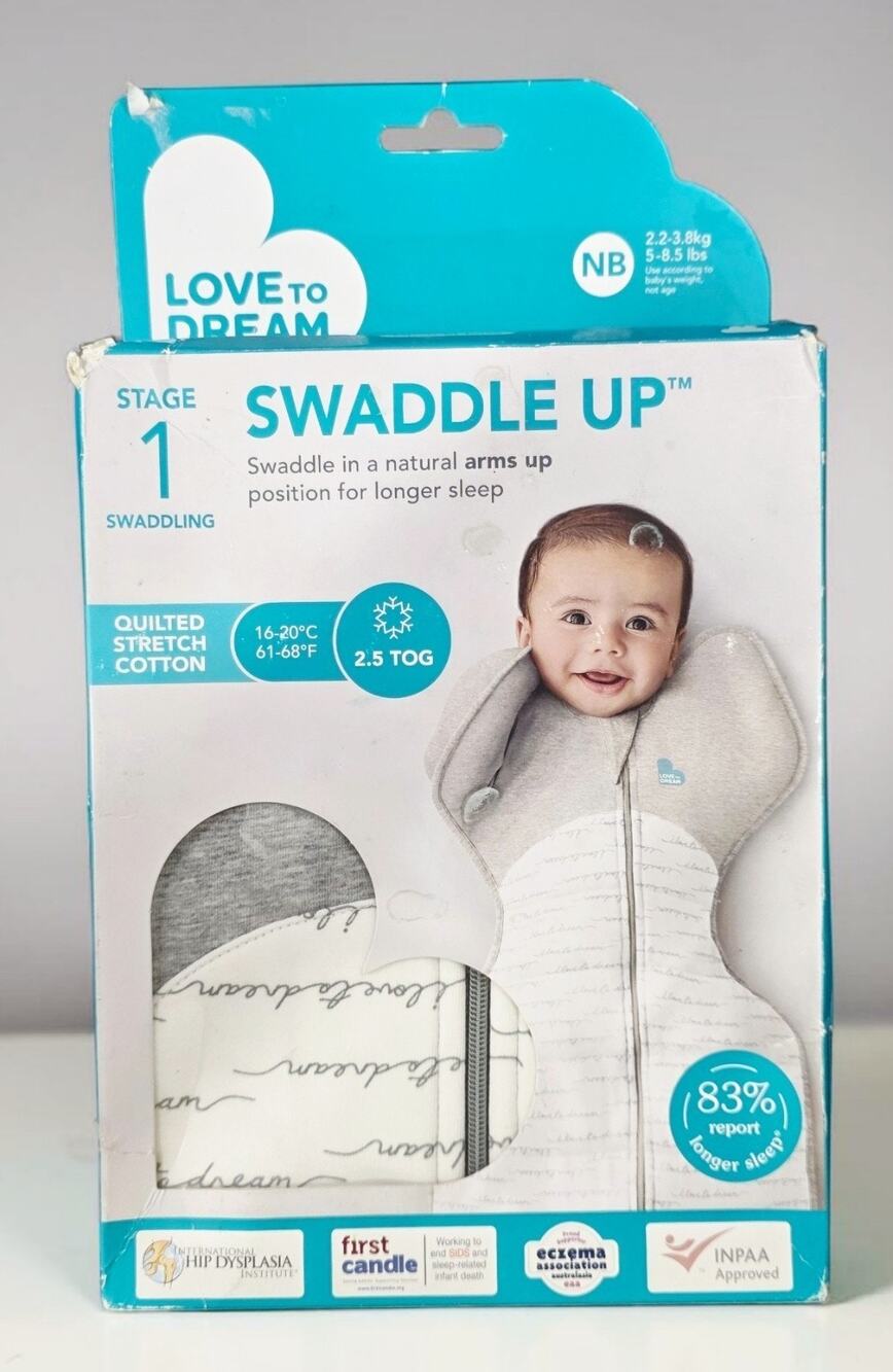 Love to Dream Swaddle Up Stage 1 Newborn 5-8.5 lbs 2.5 TOG Quilted Cotton